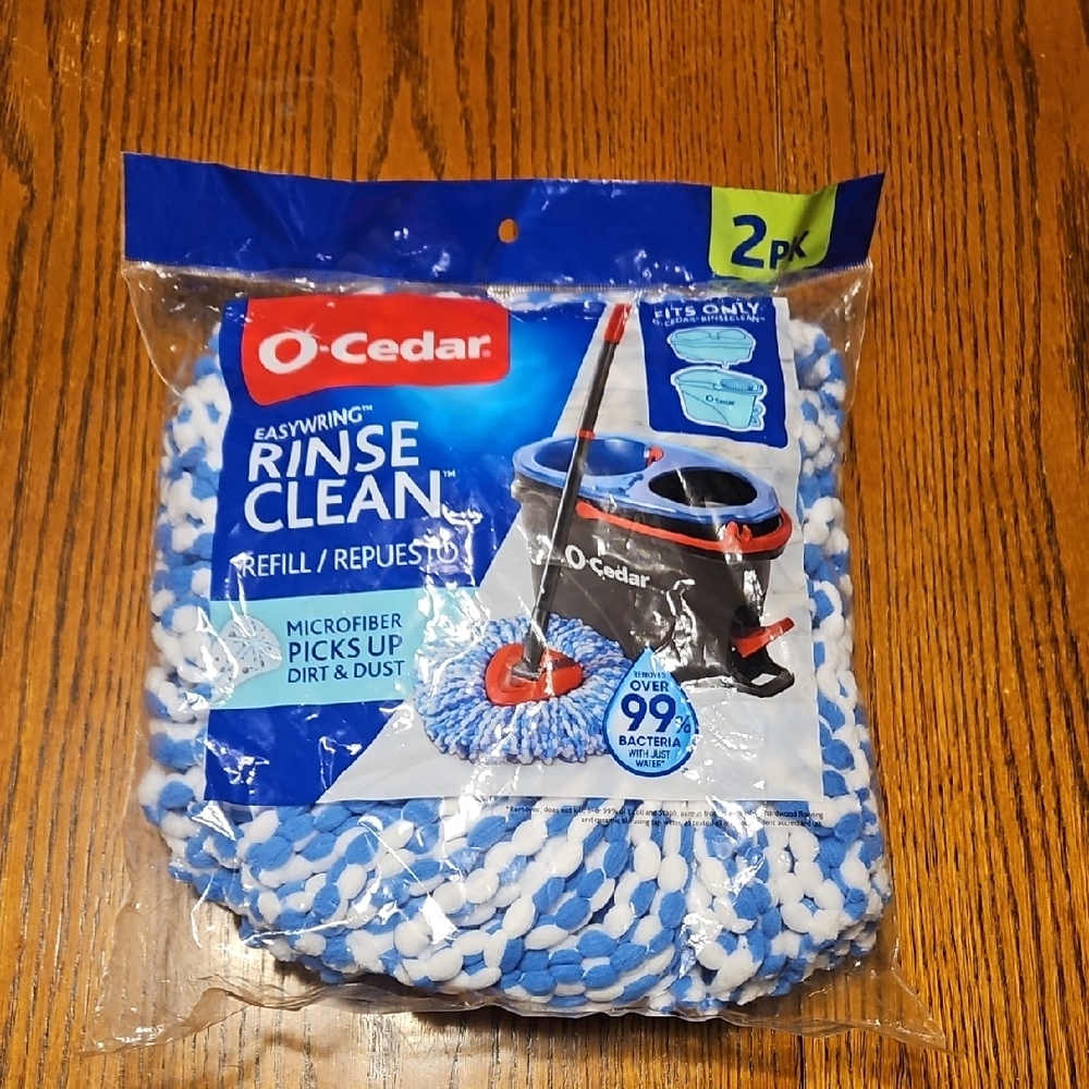 O-Cedar Rinse Clean Mop Refill 2-Pack